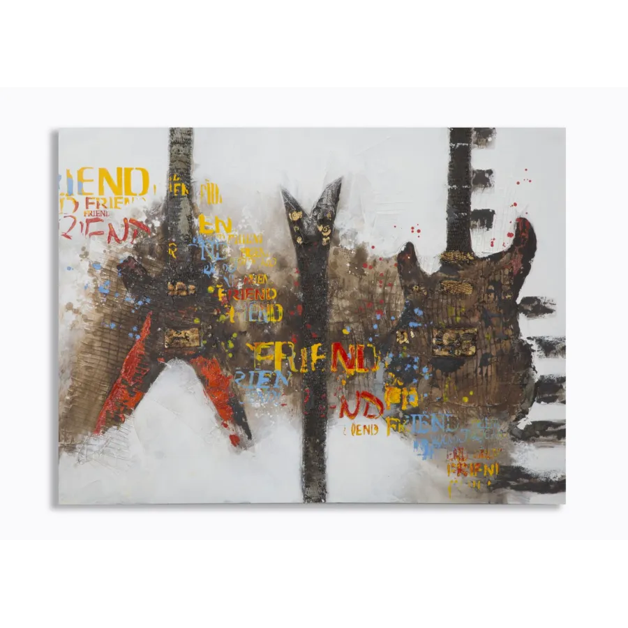 OBRAZ NA PŁÓTNIE GUITARS ARTY 120x3,5x90 cm